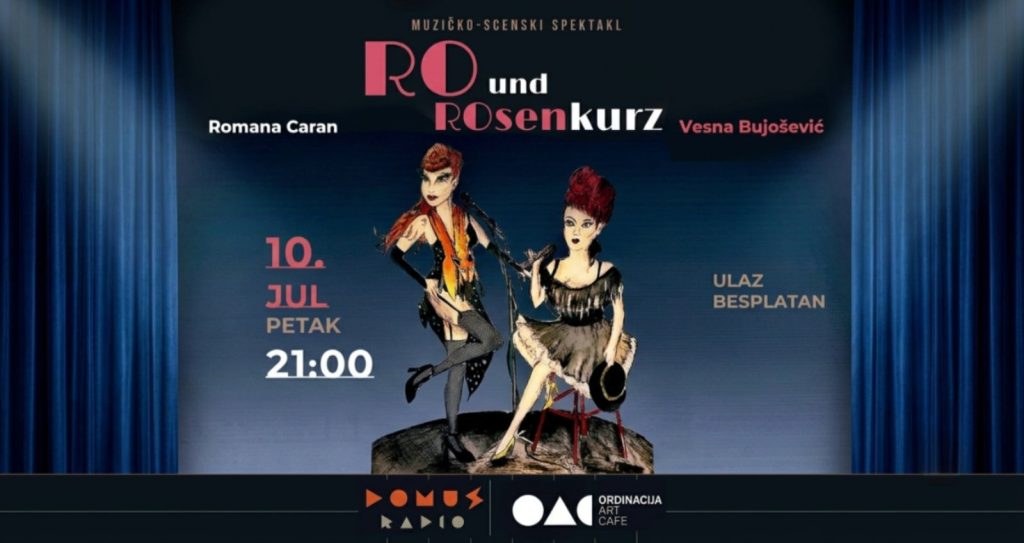RO und ROsenkurz najava nastupa u Ordinacija Art Cafe u Novom Sadu 10. jula 2026