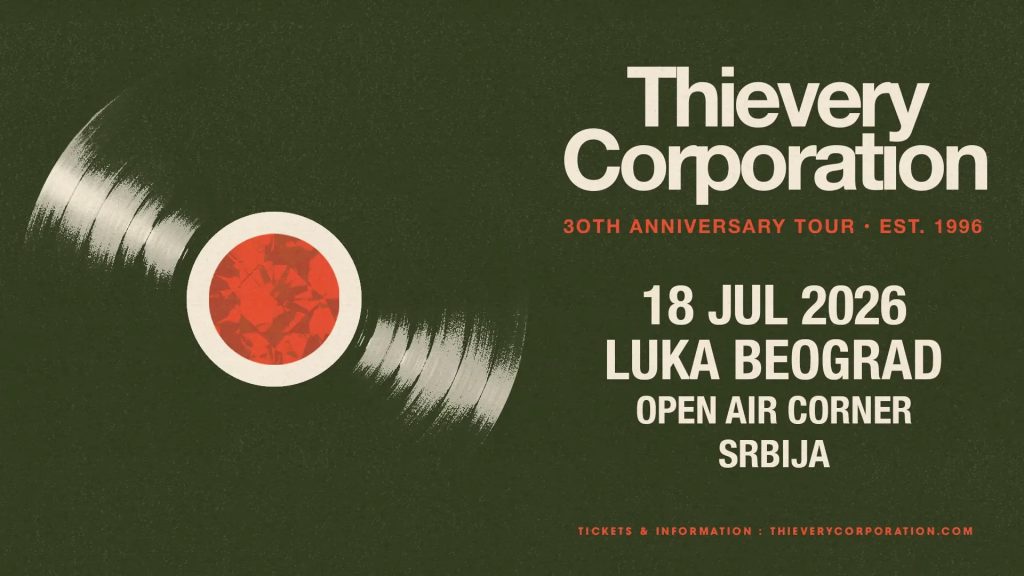 Thievery Corporation plakat za koncert 18. jula u Beogradu