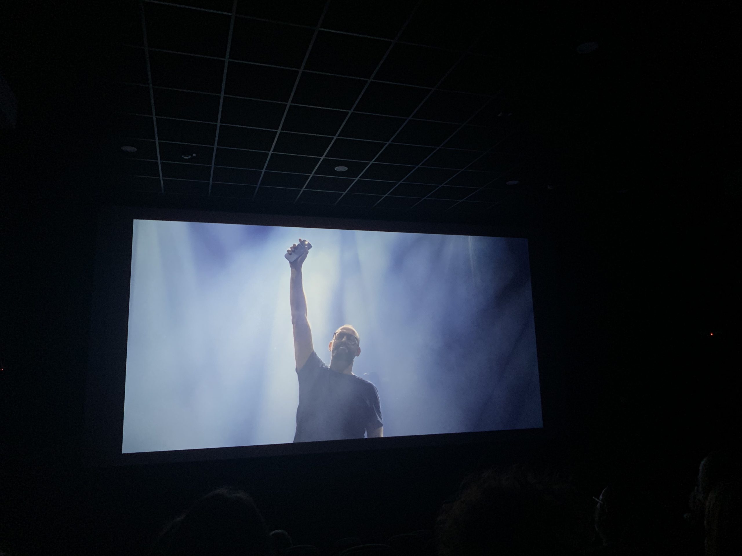Marko Luis na sceni Egzita 2025. godine, scena iz filma Last Exit? na festivalu Blacklist